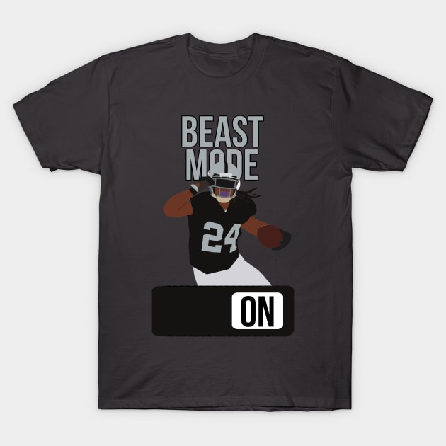 Marshawn Lynch - Beast Mode T-Shirt by xavierjfong